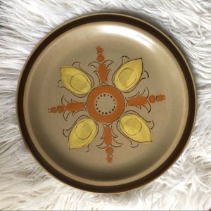 Hearthside Fleur De Lis MCM Vintage Stoneware Dinner Plate